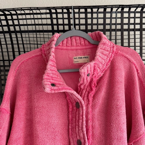 Free people We The Free Cute In This Cardi hot pink - Picture 2 of 6
